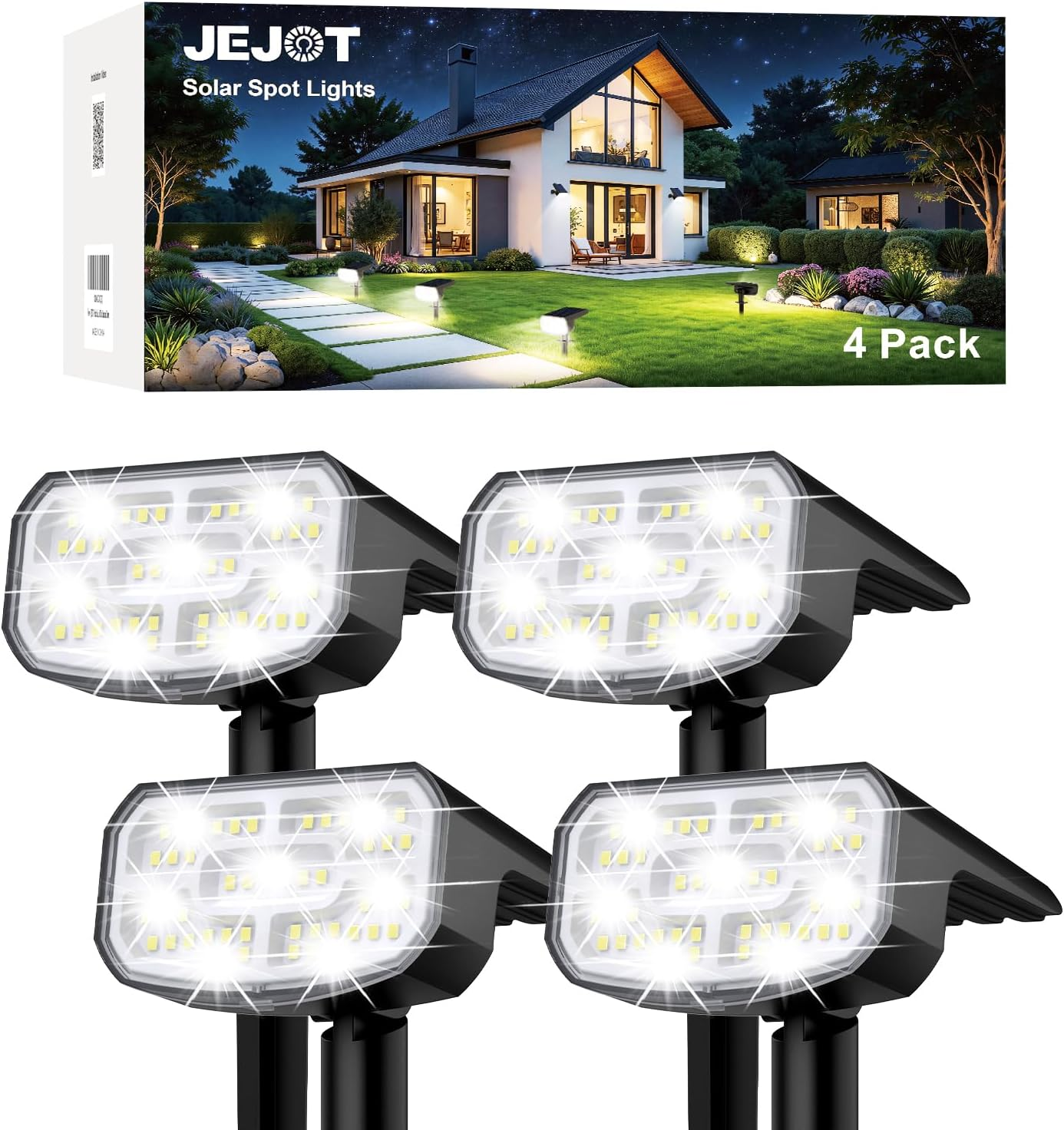 Outdoor Lighting On Trees - 4 Pack IP65 Waterproof Solar Outdoor
