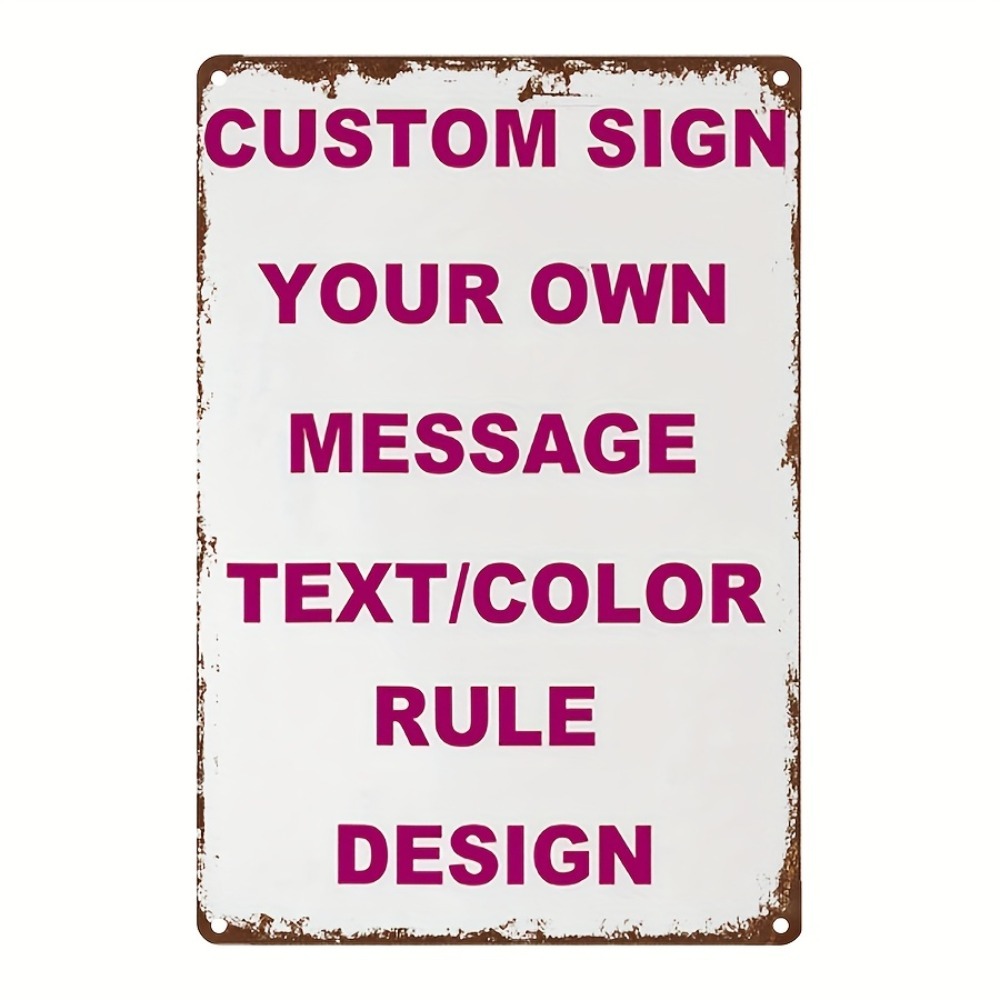 Outdoor Lighting Logo - Custom Text Photo Logo Customizable Metal