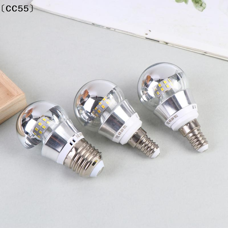 Outdoor Lighting Effects - LED Mirror Bulb Half Silver Filament