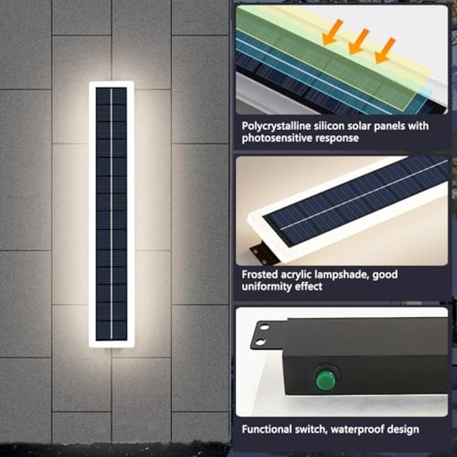Solar Wall Lights Outdoor Wate - Outdoor Lighting Led Fixtures avis et prix