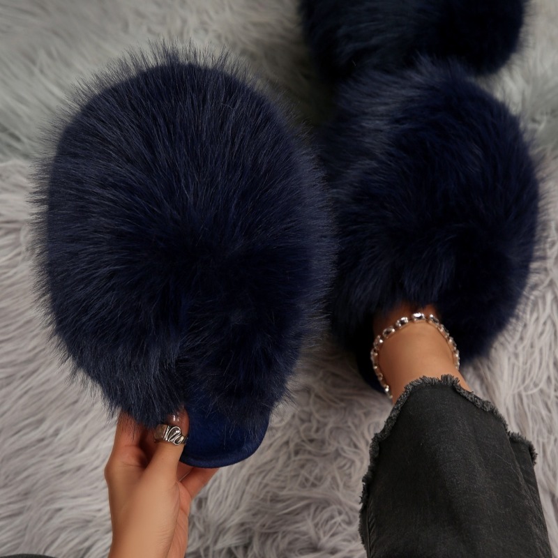 Faux Fur Fluffy Slippers for W - Outdoor Lighting For Your House avis et prix