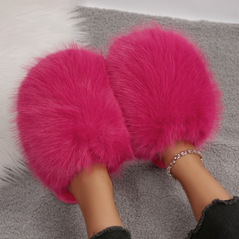 Faux Fur Fluffy Slippers for W - Outdoor Lighting For Your House avis et prix