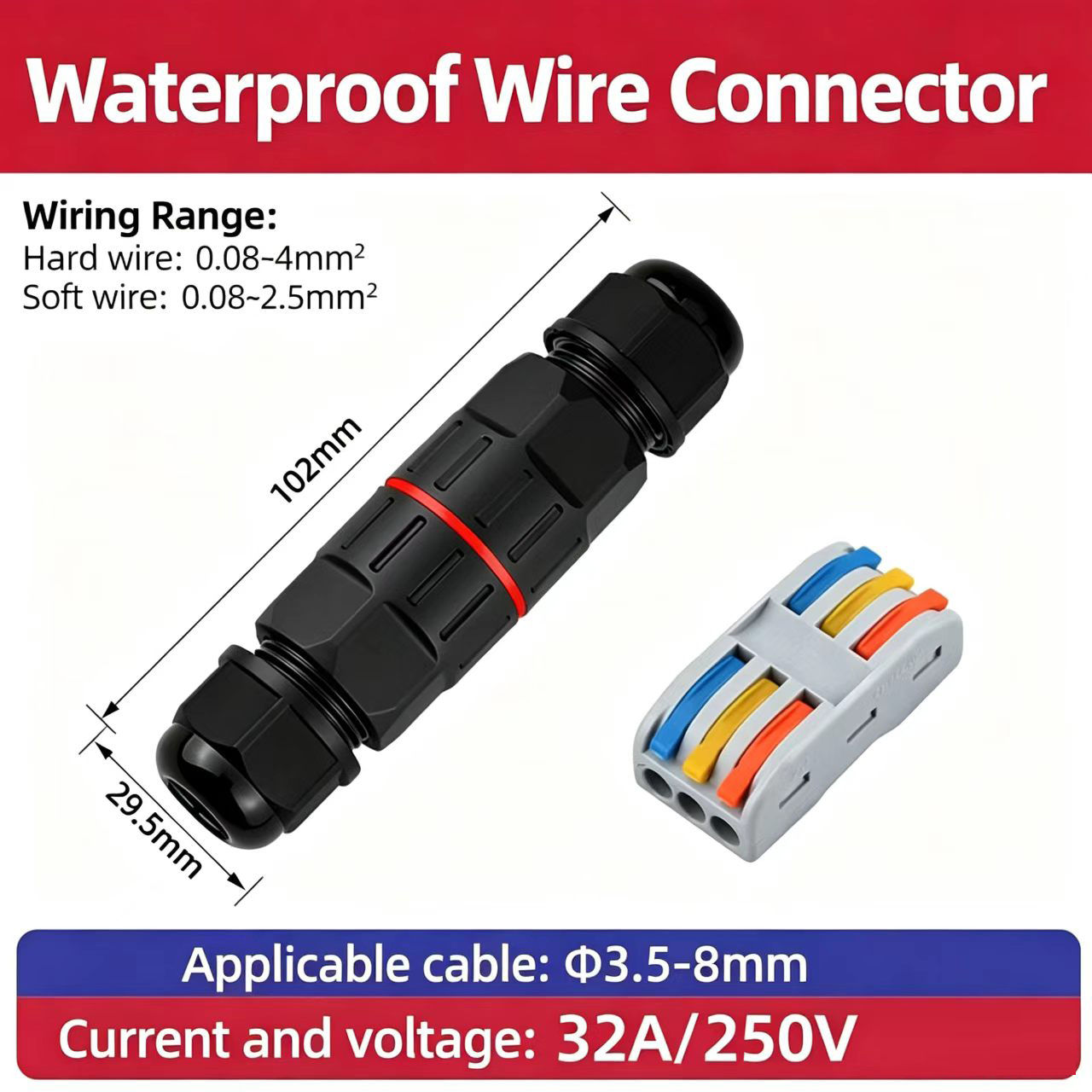 1Pc 2 Pin 3 Pin Wire Connector - Outdoor Lighting Wire Connectors avis et prix