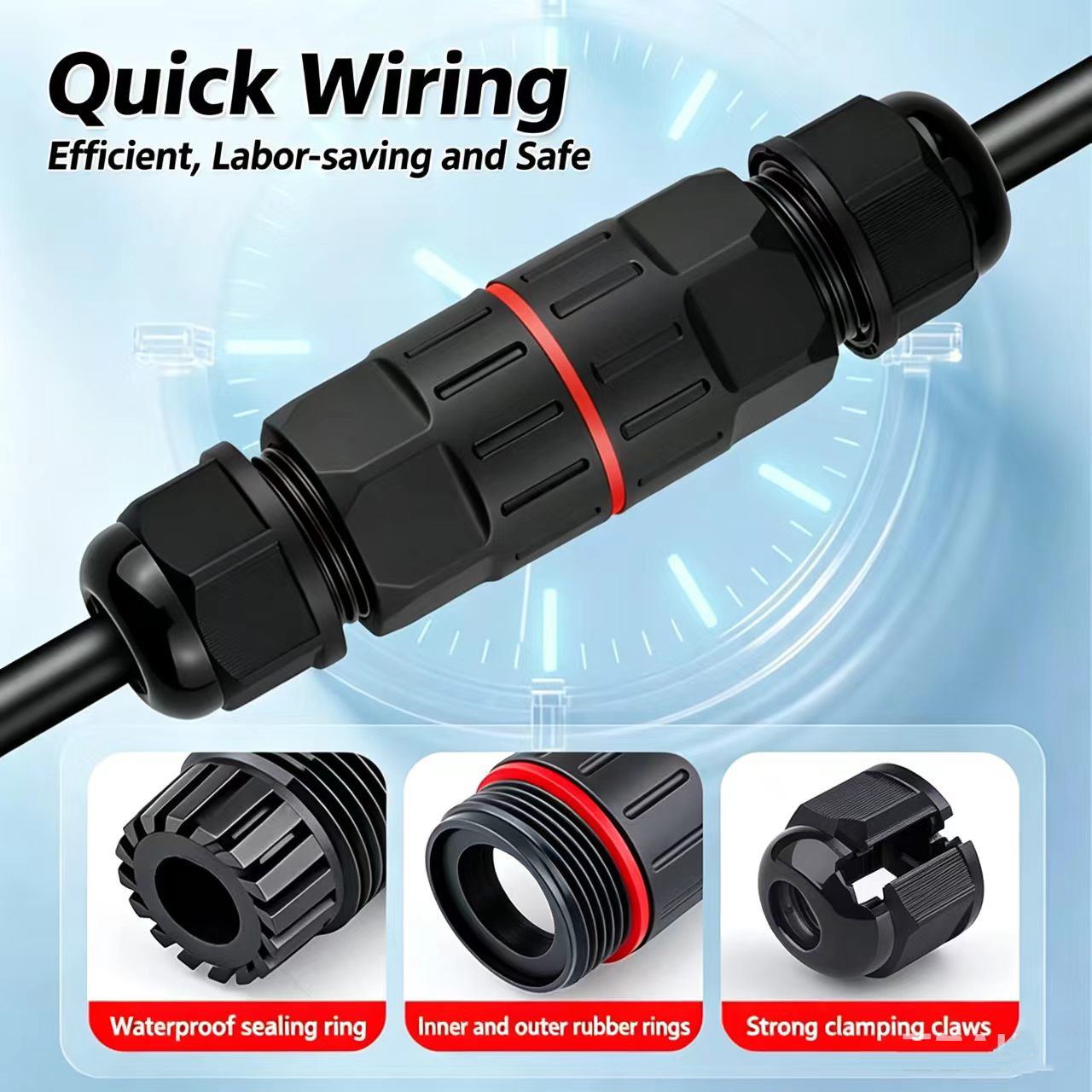 1Pc 2 Pin 3 Pin Wire Connector - Outdoor Lighting Wire Connectors avis et prix