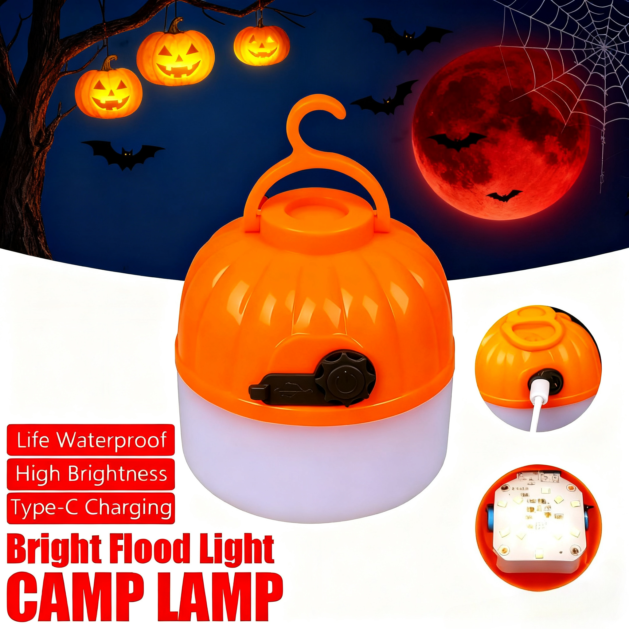 Mini Portable Halloween Pumpki - Led Flood Light avis et prix