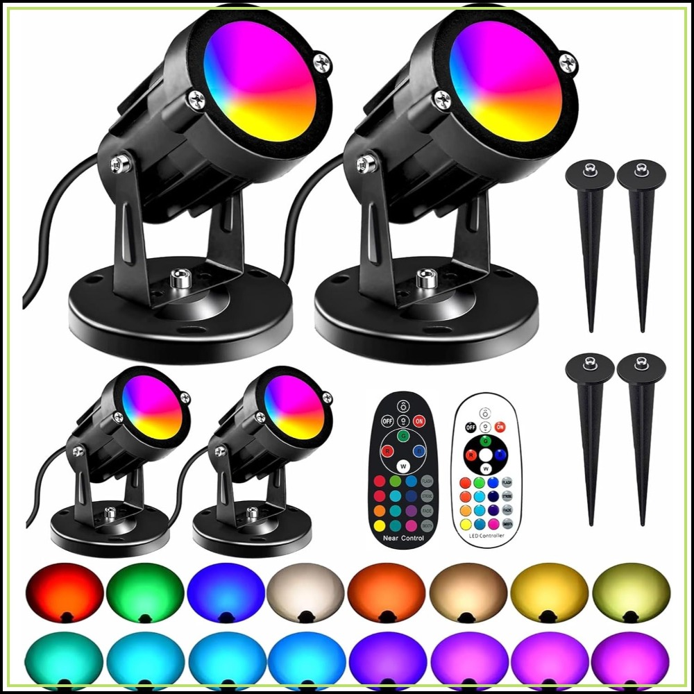 RGBW 8W LED Spotlight with Rem - Outdoor Lighting Garden avis et prix