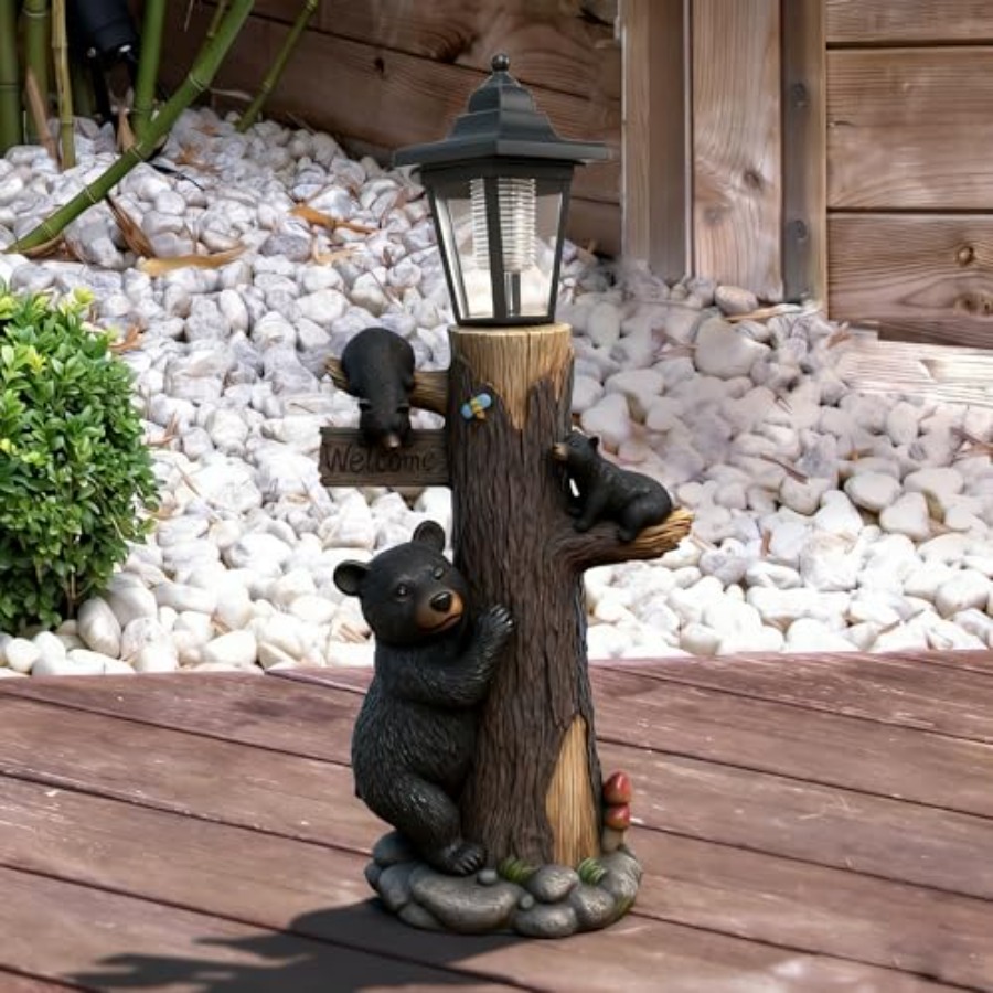 Outdoor garden bear statue wit - Outdoor Lighting On Trees avis et prix