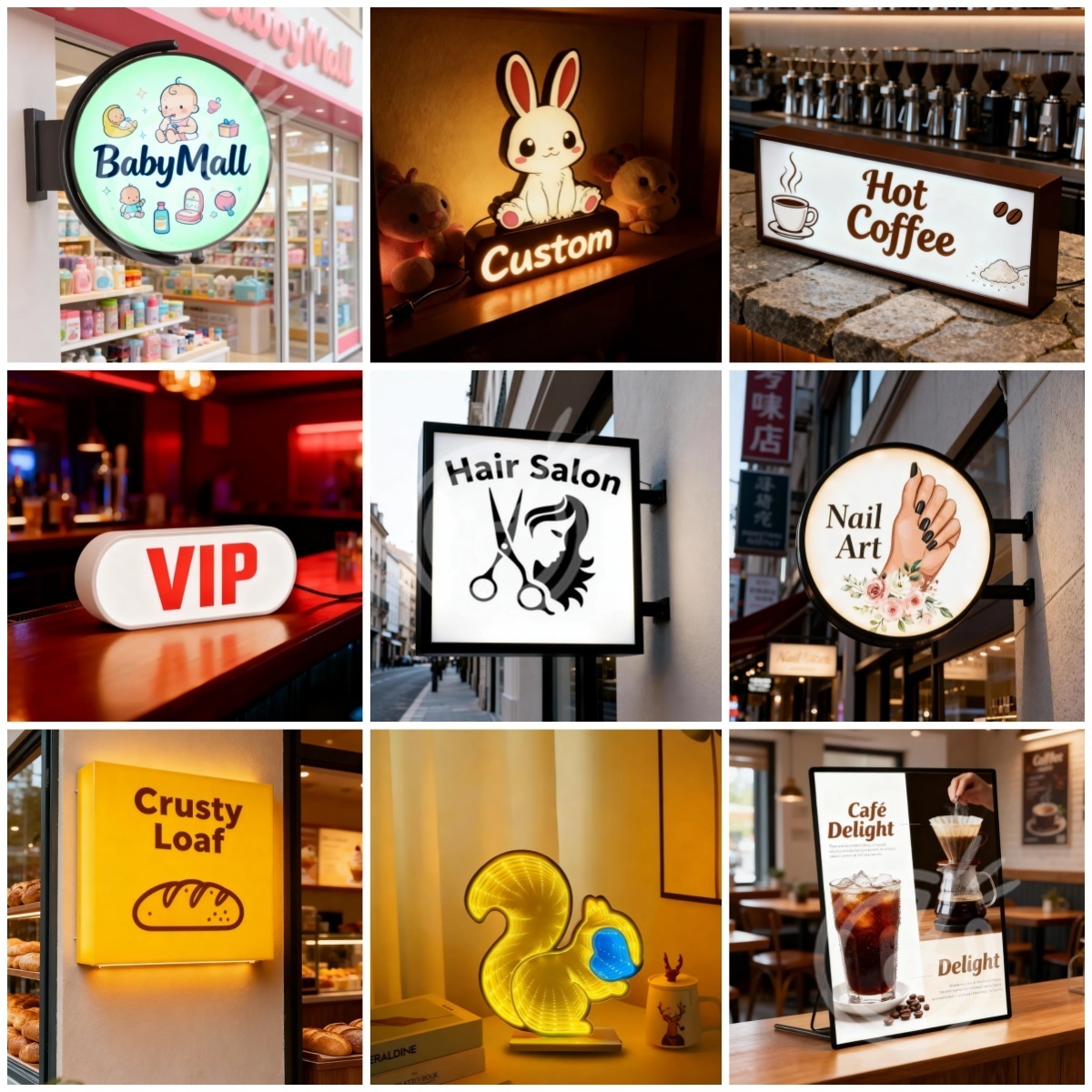 Custom Acrylic Signs Sign Led  - Outdoor Lighting Logo avis et prix