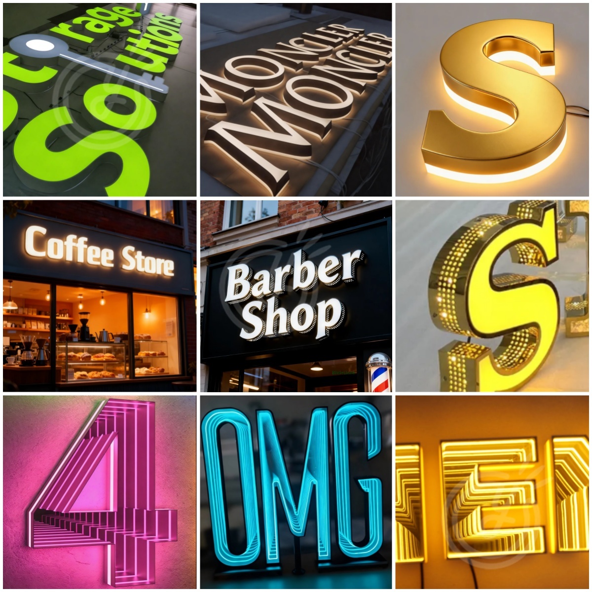 Custom Acrylic Signs Sign Led  - Outdoor Lighting Logo avis et prix