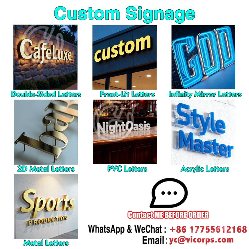 Custom Acrylic Signs Sign Led  - Outdoor Lighting Logo avis et prix