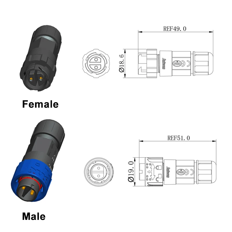 2Pin M16 Power Connector Self- - Outdoor Lighting Wire Connectors avis et prix