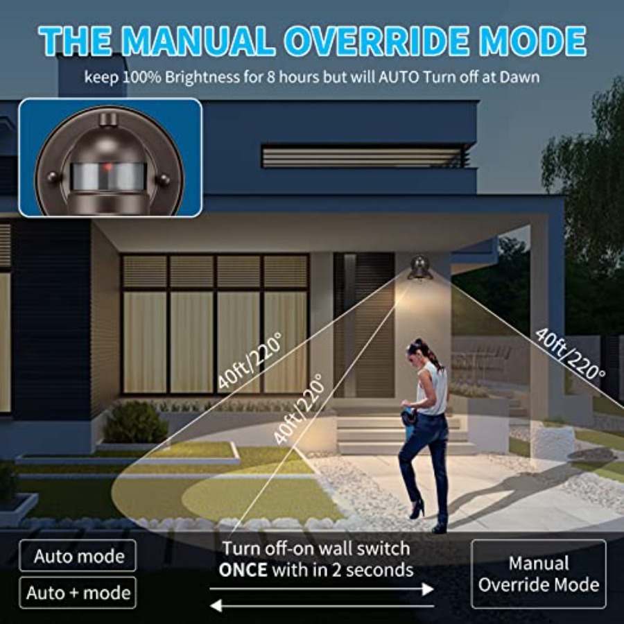 2 Pack Motion Sensor Outdoor L - Outdoor Lighting Led Fixtures avis et prix