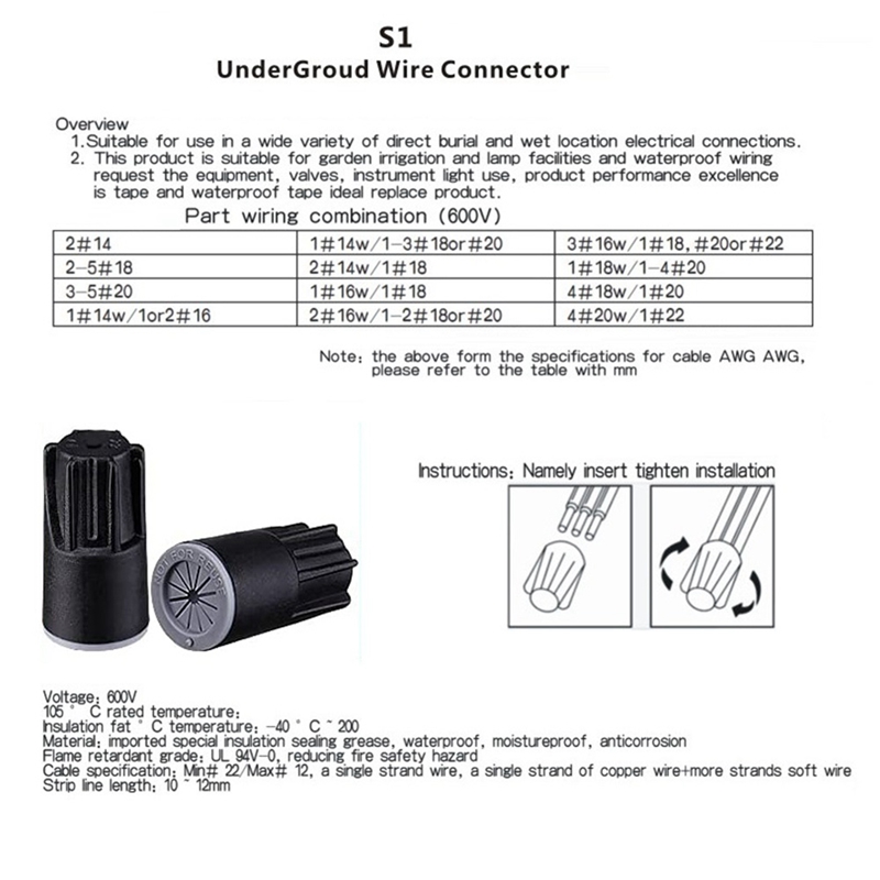 ABJA-Waterproof Wire Connector - Outdoor Lighting Wire Connectors avis et prix