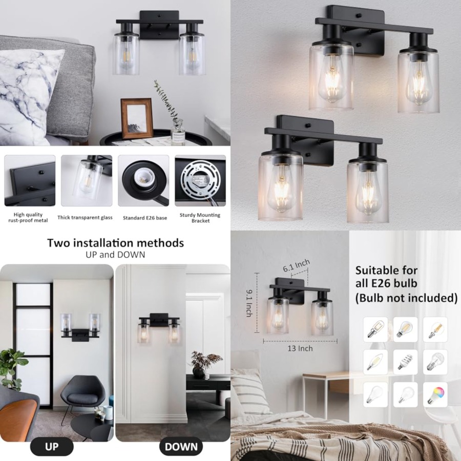 Matte Bathroom Light Fixtures  - Solar Wall Sconce avis et prix