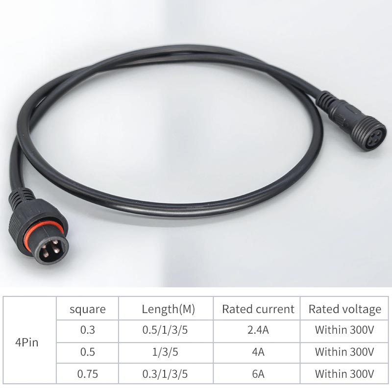 Male Famale Plug Cable 4Pin Wa - Outdoor Lighting Wire Connectors avis et prix