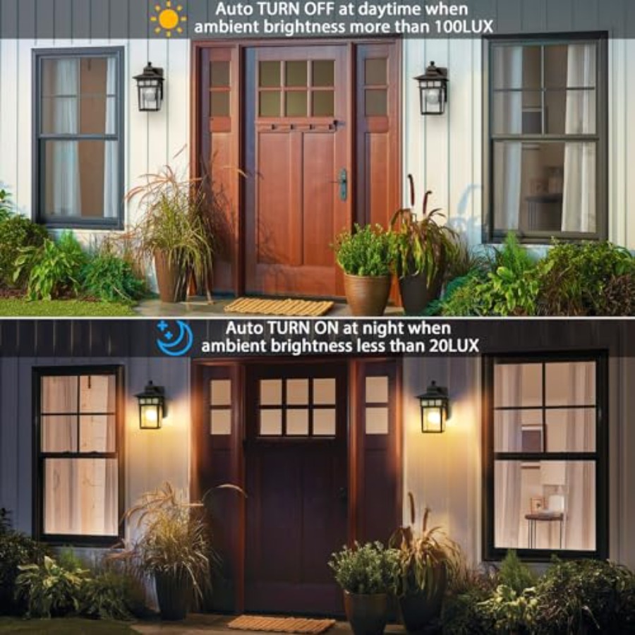 Outdoor Light with GFCI Outlet - Solar Wall Sconce avis et prix