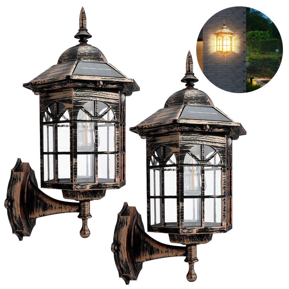 2pcs Exterior Light Fixtures W - Solar Wall Sconce avis et prix