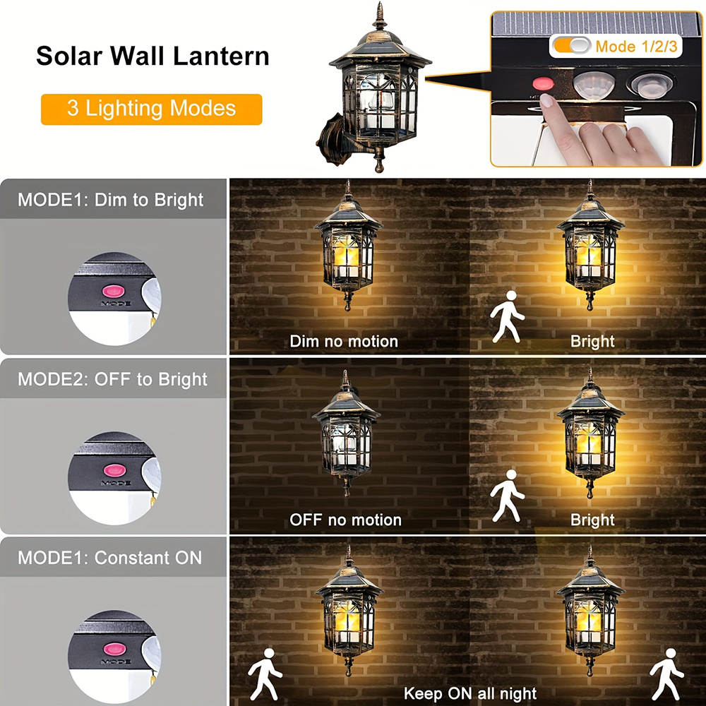2pcs Exterior Light Fixtures W - Solar Wall Sconce avis et prix
