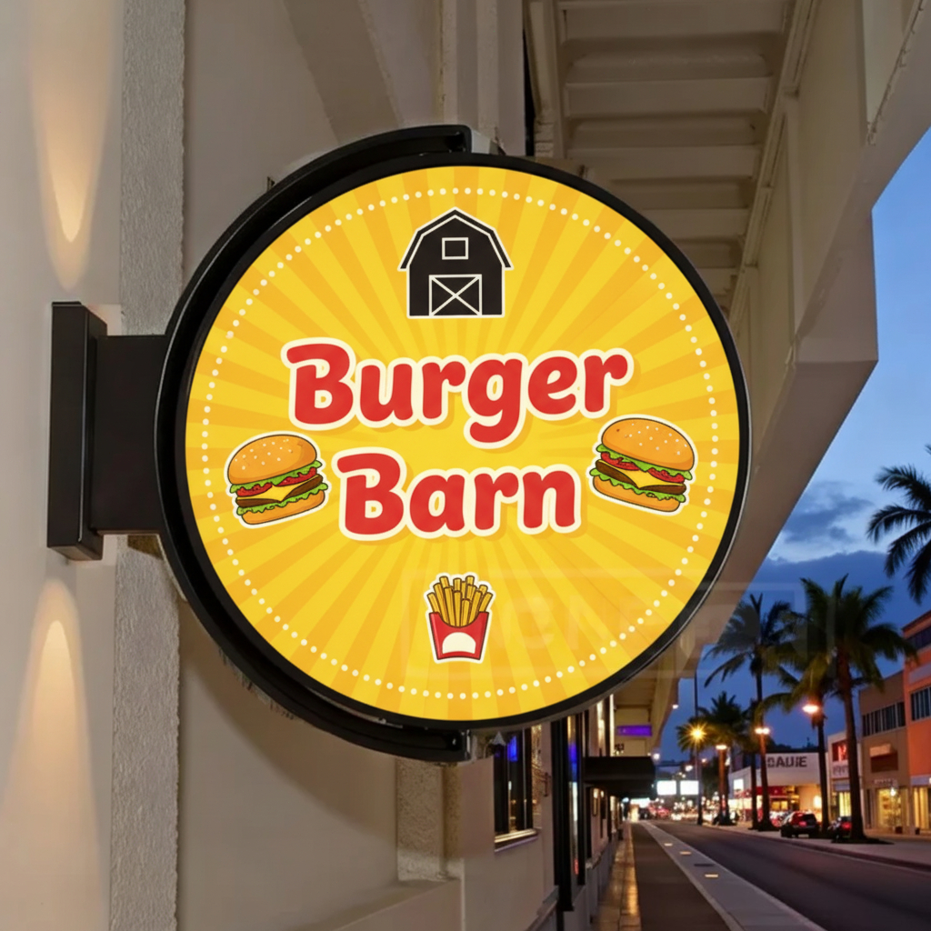 Custom Logo Rotating Light Box - Outdoor Lighting Logo avis et prix