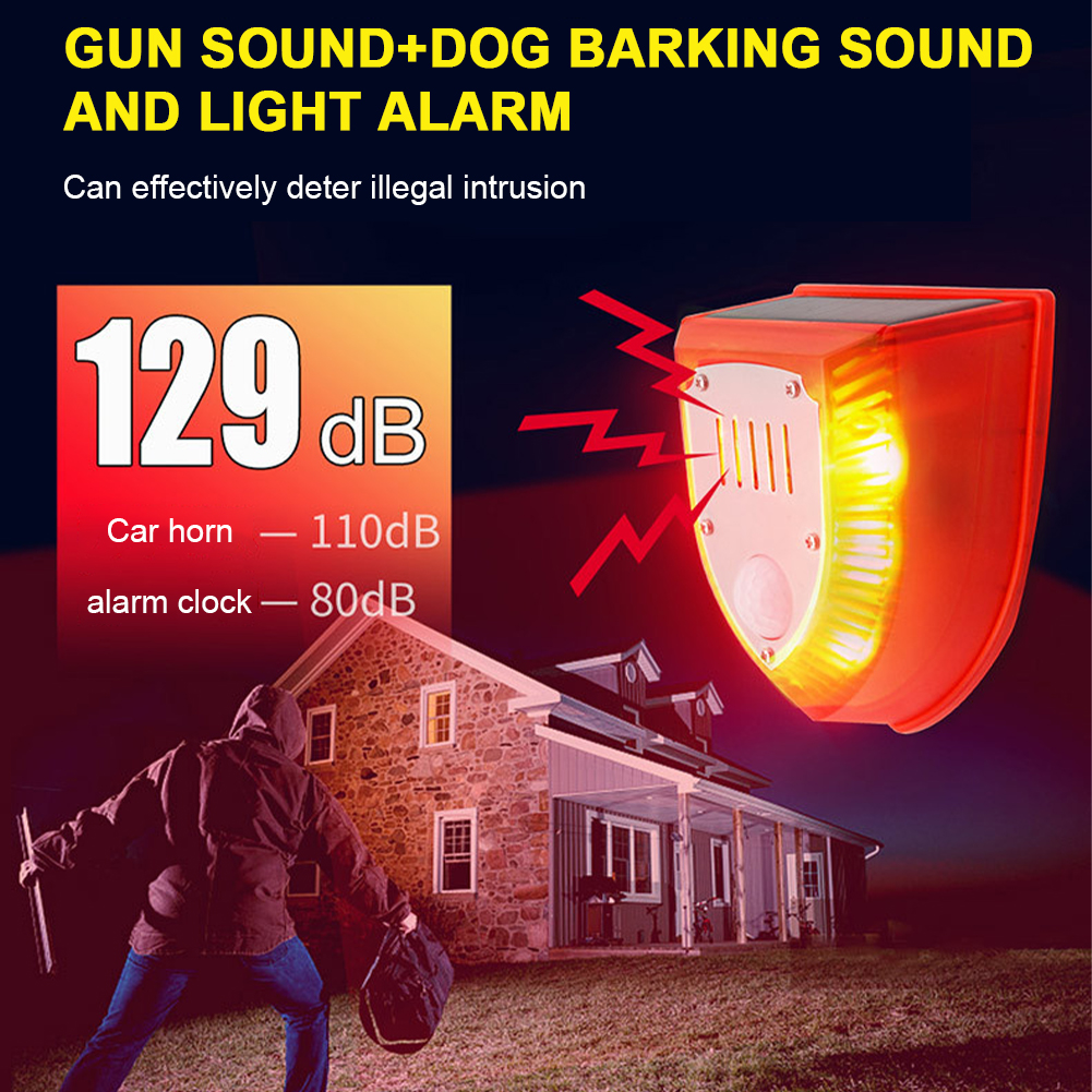 Outdoor Solar Alarm with Motio - Solar Wall Sconce avis et prix