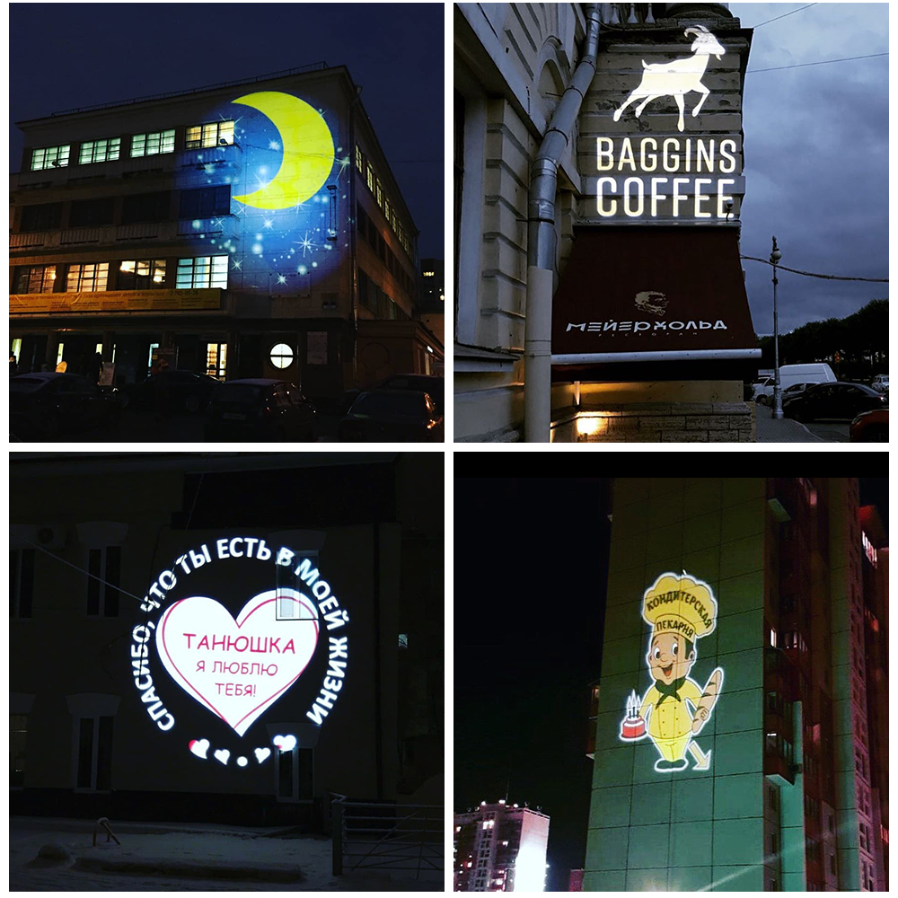 150W200W Led Ip65 Gobo Project - Outdoor Lighting Logo avis et prix