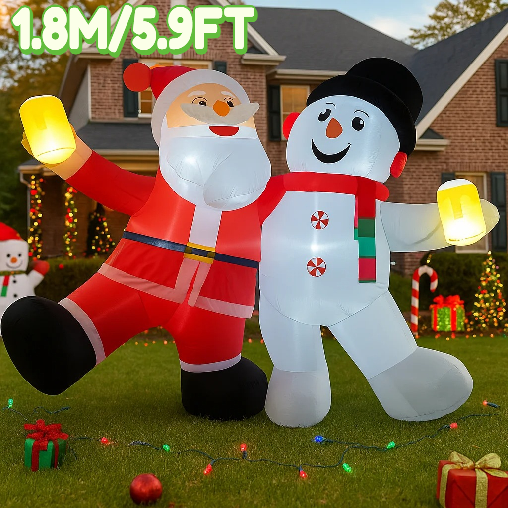 1.8M/5.9FT Inflatable Santa Cl - Outdoor Lighting Effects avis et prix