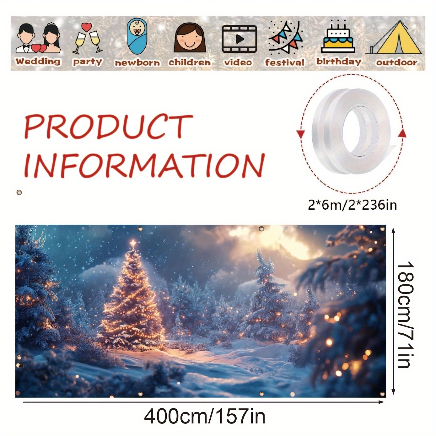 Sparkling Christmas Garage Ban - Outdoor Lighting On Trees avis et prix