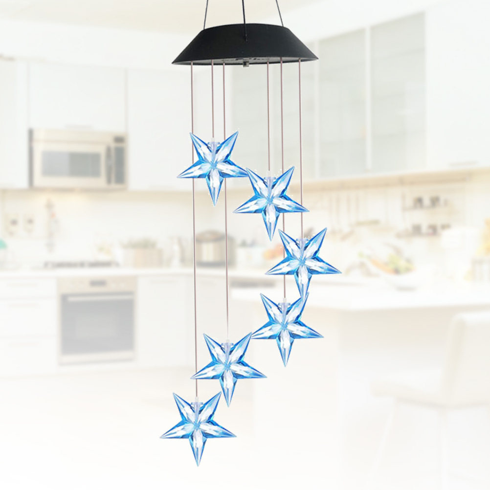 6 Blue Star Solar Wind Chime L - Outdoor Lighting On Trees avis et prix