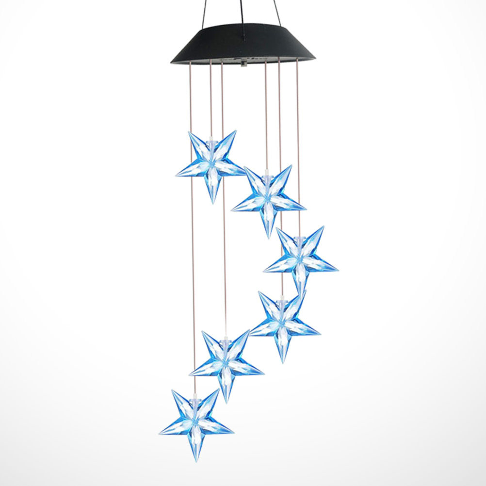 6 Blue Star Solar Wind Chime L - Outdoor Lighting On Trees avis et prix