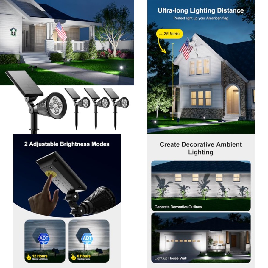 Solar Spotlights Outdoor Water - Led Flood Light avis et prix