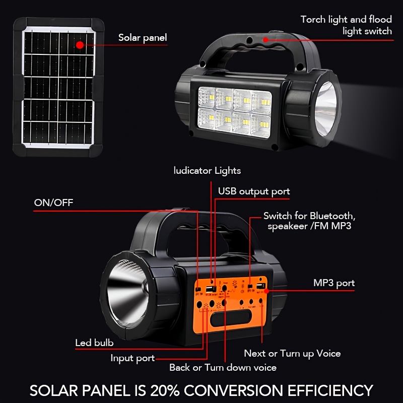 Solar Rechargeable Camping Lig - Led Flood Light avis et prix