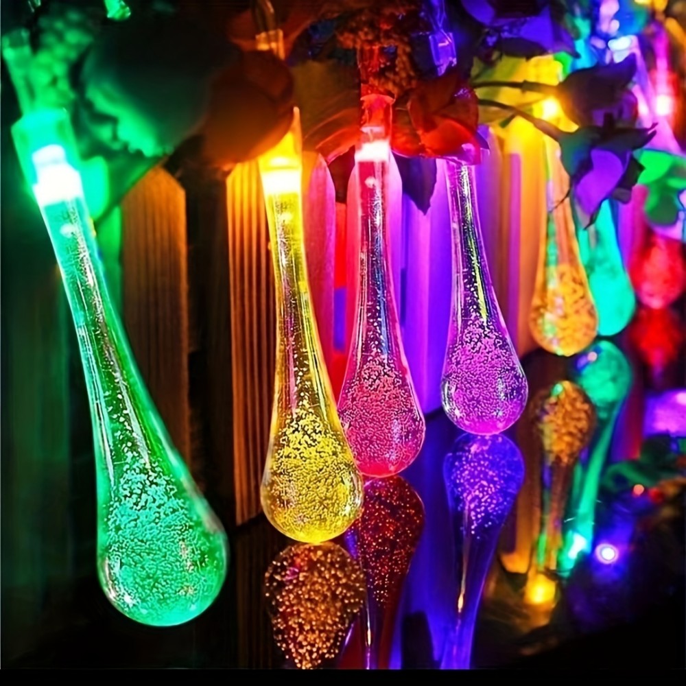 1pc Solar-Powered LED Teardrop - Solar Wall Sconce avis et prix