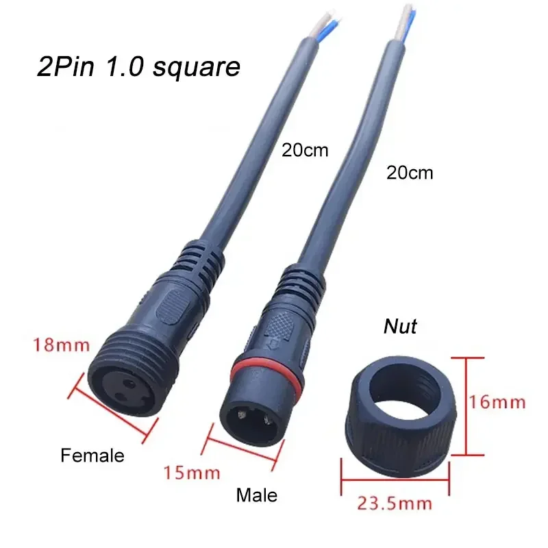 Female Male 2 3 4 5 6 7 8 Pin  - Outdoor Lighting Wire Connectors avis et prix