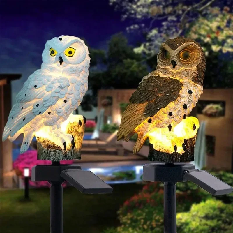 Solar Owl Statue Garden Light  - Outdoor Lighting Led Fixtures avis et prix