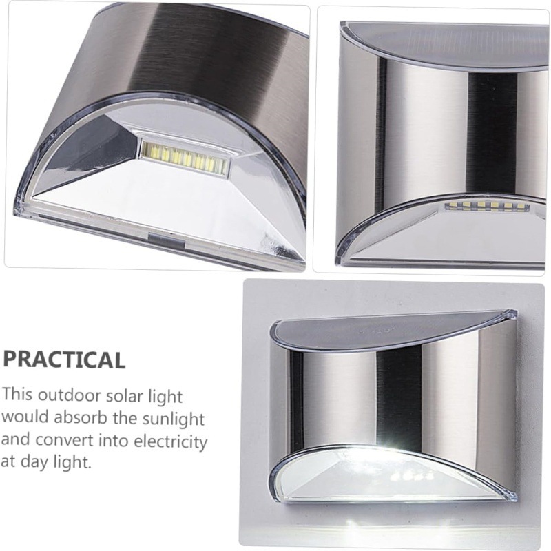 2Pcs Solar Garden Light Stainl - Solar Wall Sconce avis et prix