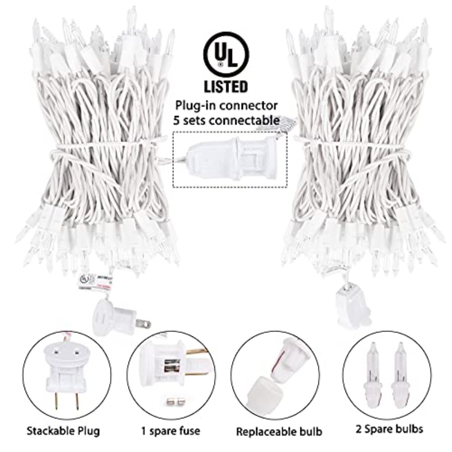 Christmas Lights, Clear Mini I - Outdoor Lighting On Trees avis et prix