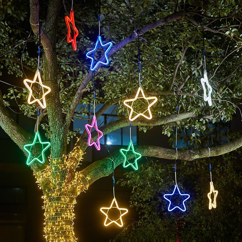LED five-pointed star light wi - Outdoor Lighting On Trees avis et prix