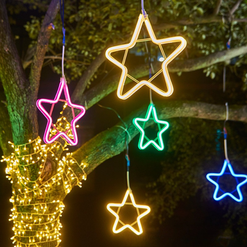 LED five-pointed star light wi - Outdoor Lighting On Trees avis et prix