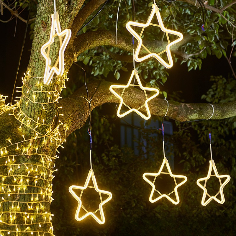 LED five-pointed star light wi - Outdoor Lighting On Trees avis et prix