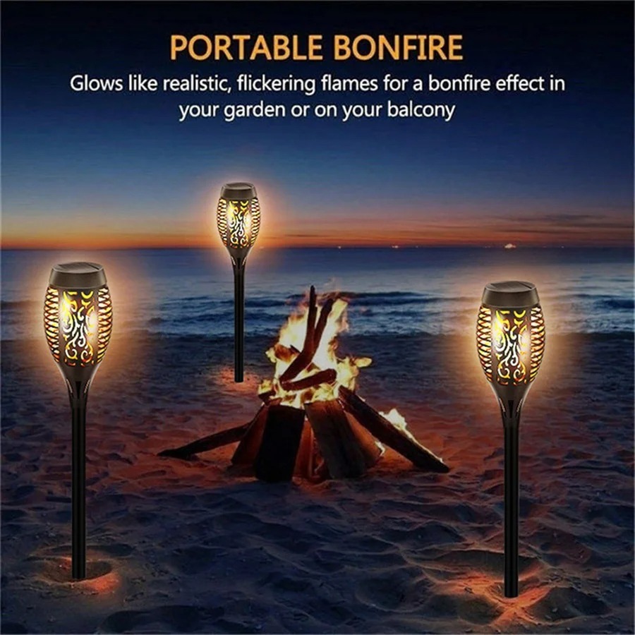 Waterproof Solar Led Flame Tor - Outdoor Lighting Led Fixtures avis et prix