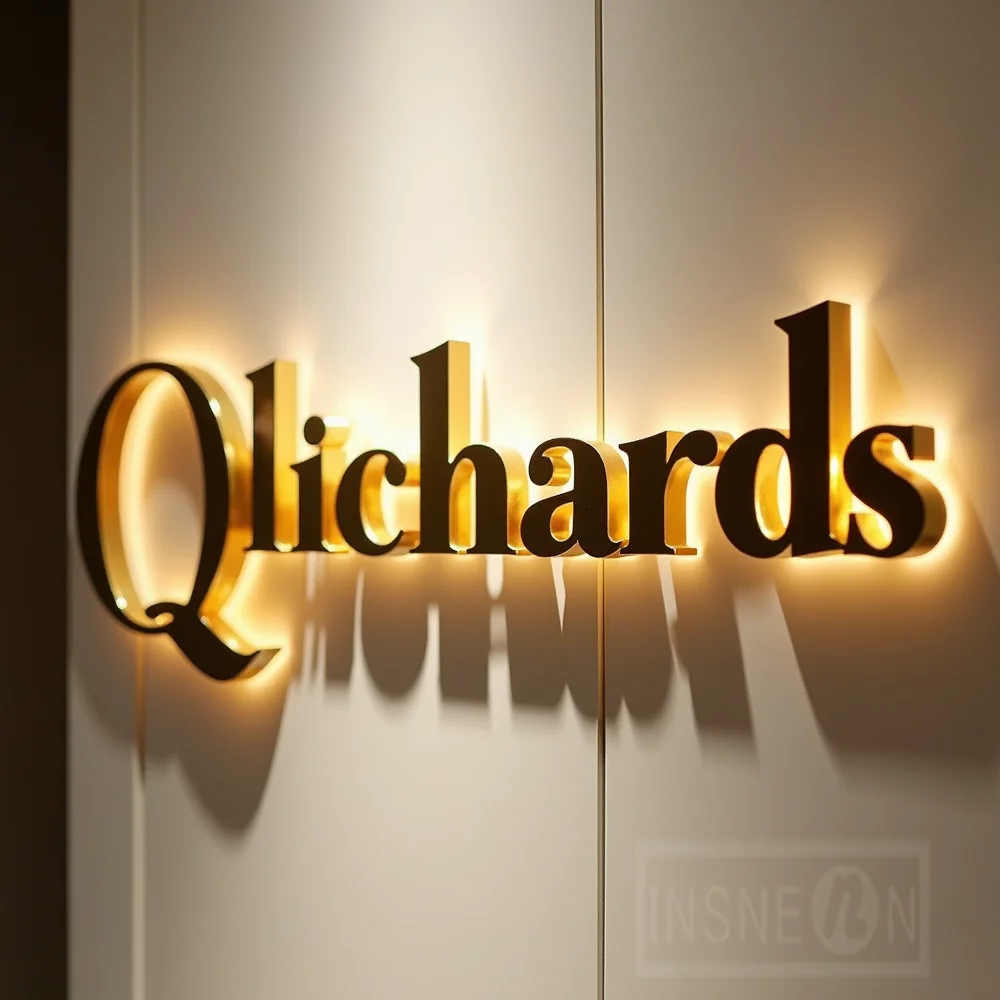 Custom Metal LED Sign Wall Log - Outdoor Lighting Logo avis et prix