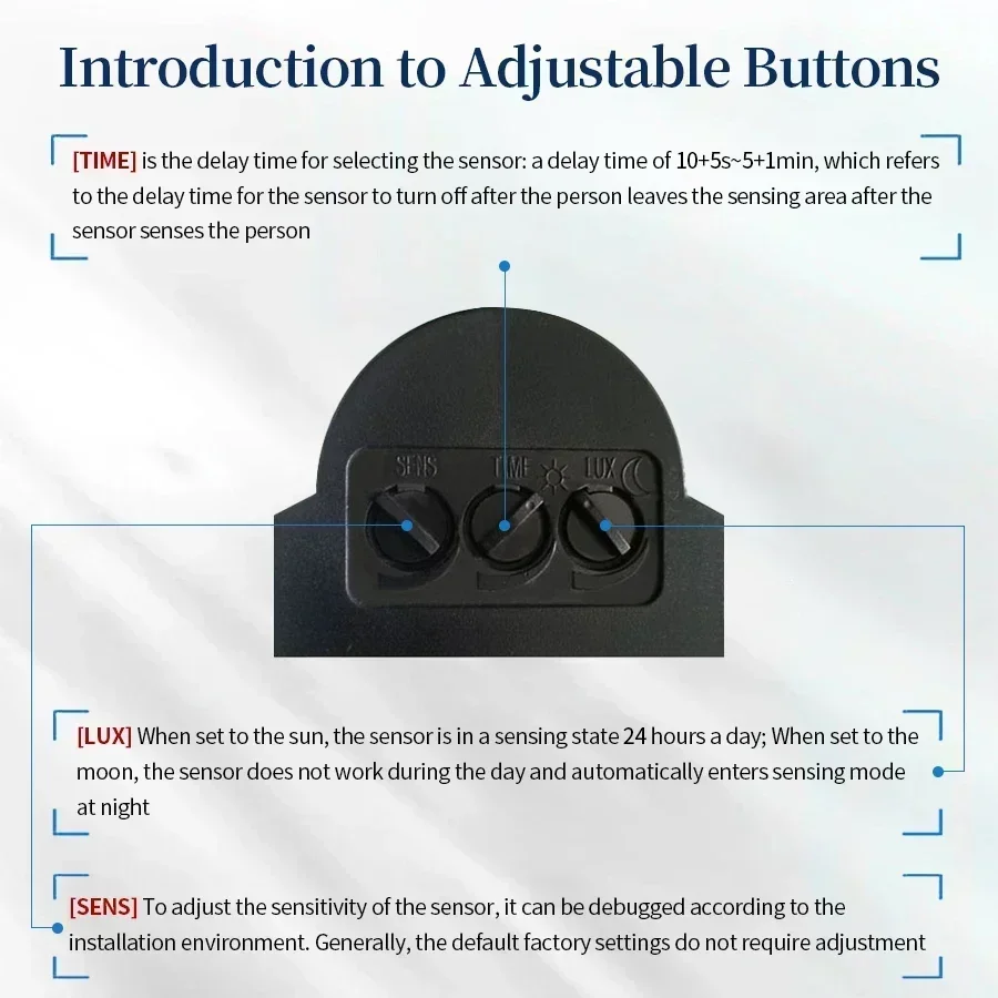 100-240V 12V PIR Motion Sensor - Outdoor Lighting Led Fixtures avis et prix