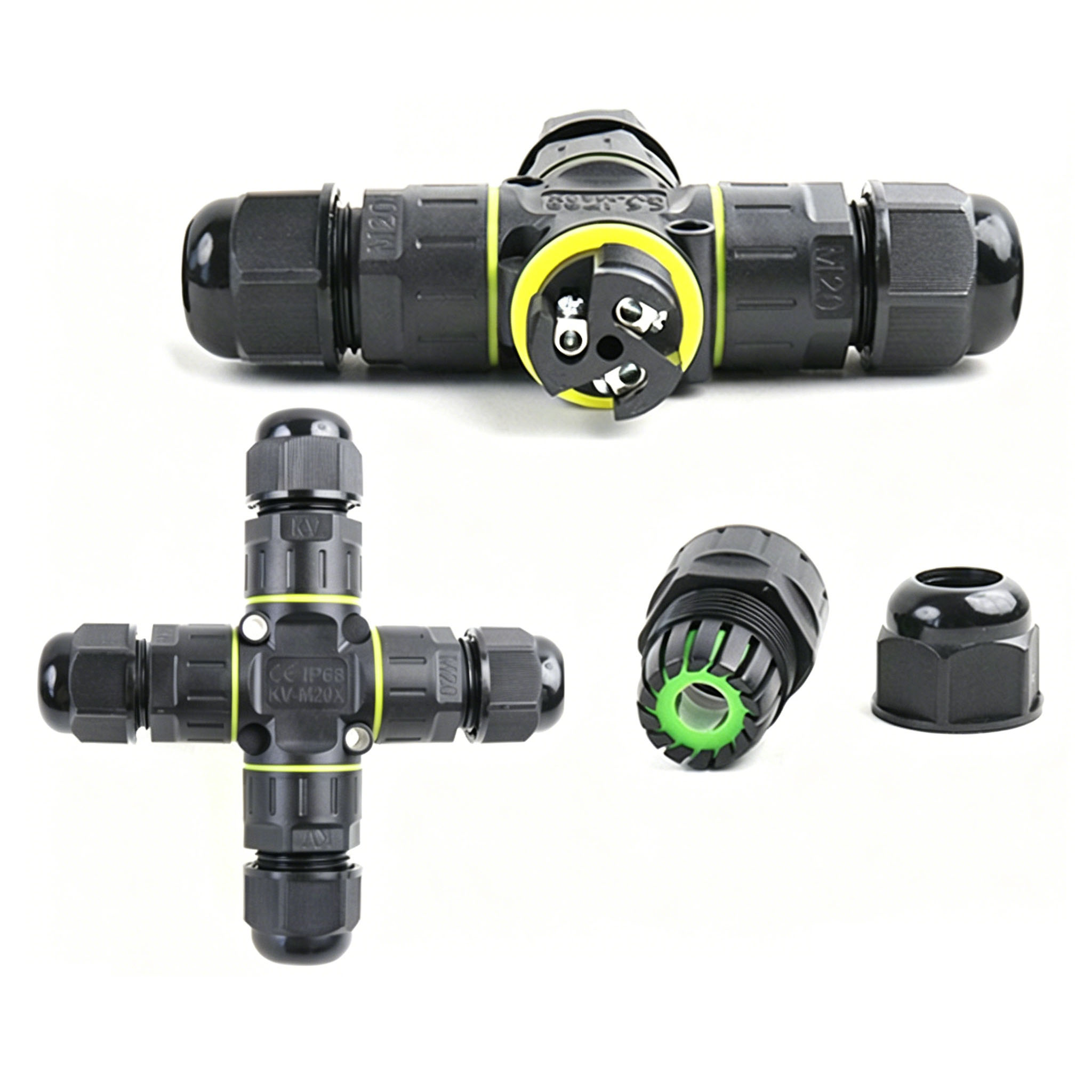 IP68 4-Way Cross Waterproof Co - Outdoor Lighting Wire Connectors avis et prix