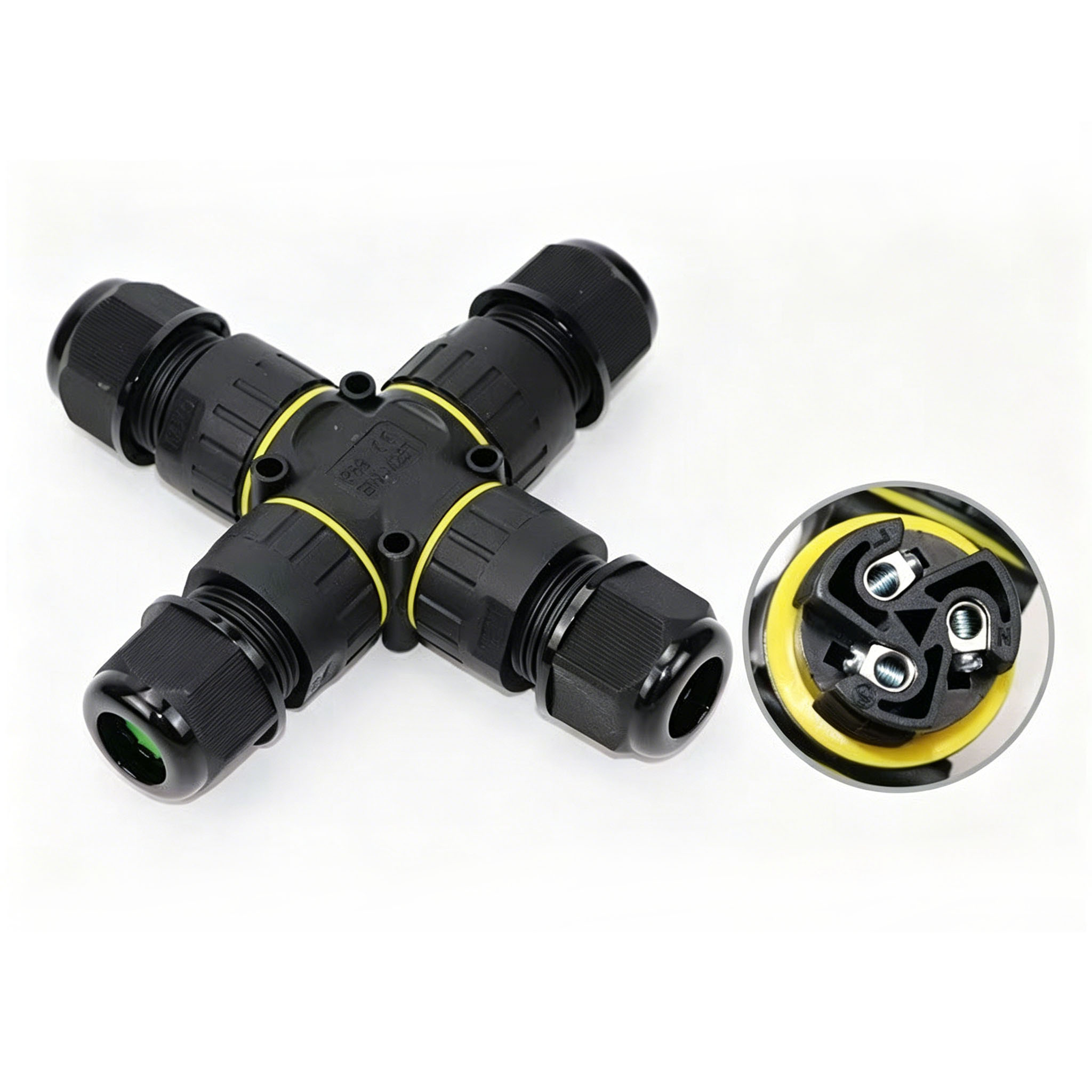IP68 4-Way Cross Waterproof Co - Outdoor Lighting Wire Connectors avis et prix